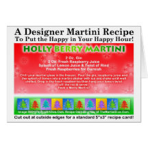 CARTE DE RECETTE DE COCKTAIL DE NOËL DE BAIE DE HO