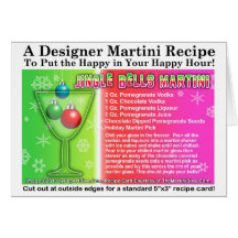CARTE DE RECETTE DE COCKTAIL DE NOËL DE TINTEMENTS