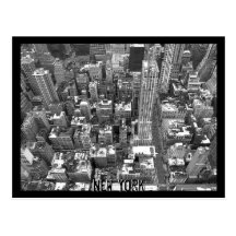 Carte de souvenir de New York de paysage urbain de