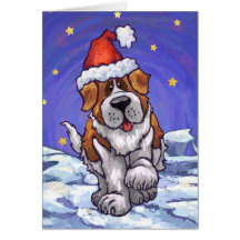 Carte de vacances de chien de St Bernard