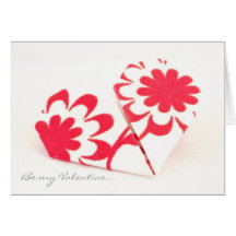 Carte de Valentine, coeur d'origami