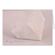 Carte de Valentine, coeur d'origami