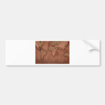 carte de Vieux Monde Autocollants Pour Voiture