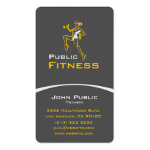 Carte de visite aérobie de centre de fitness