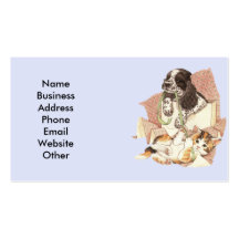 Carte de visite avec le chien et le chat