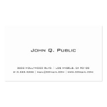 Carte de visite blanc simple