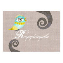 Carte de visite bleu d'oiseau