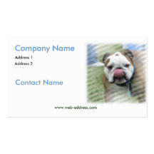 Carte de visite de bouledogue