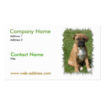 Carte de visite de chien de boxeur