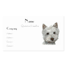 Carte de visite de chien de Westie