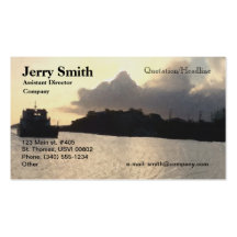 Carte de visite de coucher du soleil de car-ferry