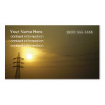 Carte de visite de coucher du soleil et de lignes 