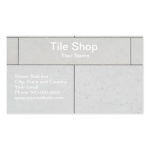 Carte de visite de magasin de tuile