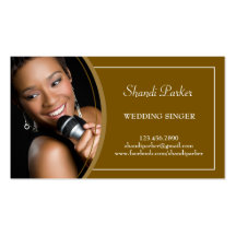 Carte de visite de photo de chanteur de mariage de
