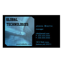 Carte de visite de pointe de technologies de la te