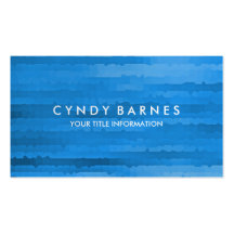 Carte de visite de rayures bleues