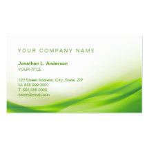 Carte de visite de vague verte