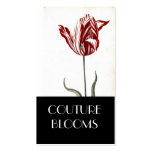 Carte de visite élégant de fleuriste de couture