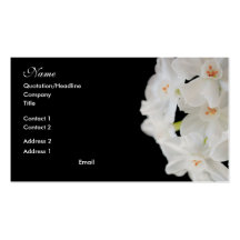 Carte de visite floral blanc