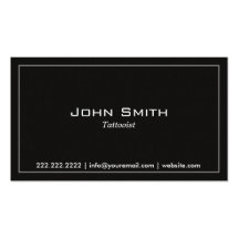 Carte de visite foncé simple simple d'art de tatou