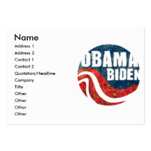 Carte de visite grunge d'Obama Biden