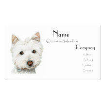 Carte de visite mignon de chien de Westie