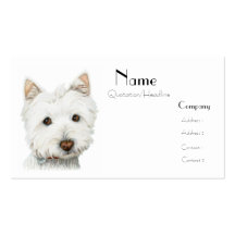 Carte de visite mignon de Westie