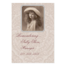 Carte de visite nostalgique se rappelant la fille 