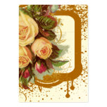 Carte de visite rose victorien d'élégance de bouqu