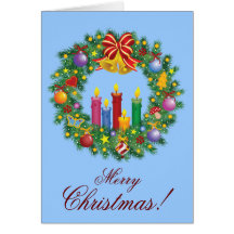 Carte de voeux de guirlande de Noël