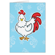 Carte de voeux de poulet