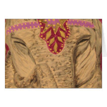 Carte de voeux, éléphant