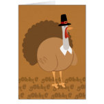 Carte de voeux idiote de thanksgiving de pèlerin d