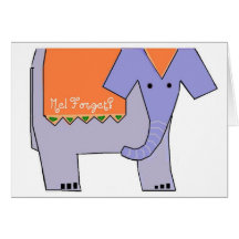 Carte de voeux tardive d'anniversaire d'éléphant