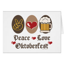 Carte de voeux vierge d'Oktoberfest d'amour de pai