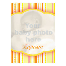 Carte d'invitation de faire-part de photo de baptê