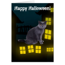 Carte heureuse de Halloween de petit de sorcière c