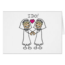 Carte lesbienne de jour du mariage