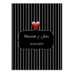 carte noire de rsvp de mariage de mod carte postale