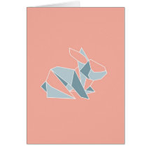 Carte nordique de lapin d'origami