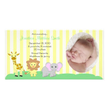 Carte photo d'annonces de naissance d'animaux de b photocartes