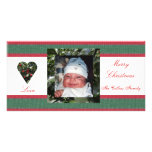 Carte photo de houx de Noël Photocarte Personnalisée