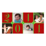 Carte photo de Noël de vacances de collage de fami Modèle Pour Photocarte