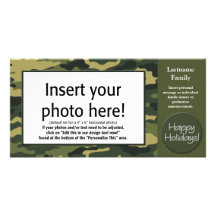 Carte photo de vacances - Camo bronzage Carte Avec Photo