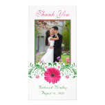 Carte photo floral de Merci de marguerite rose de  Carte Avec Photo