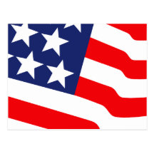 Carte postale 4 juillet d'invitation de drapeau