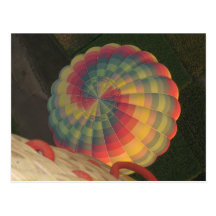 Carte postale chaude de ballon à air