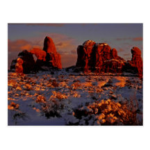 Carte postale de coucher du soleil d'hiver de voût