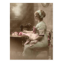Carte postale de couture vintage