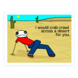 Carte postale de rampement de crabe